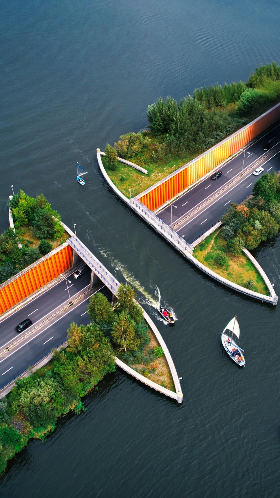 Architect reviewing coastal project plans